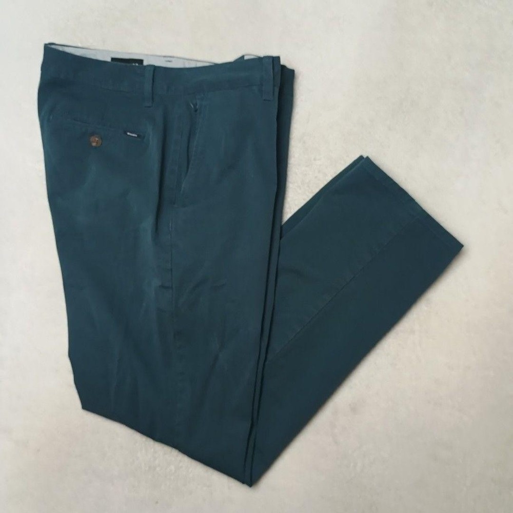 Bonobos Pants Men 32x30 Green Chino Slim Stretch Cotton Spandex Canvas Work